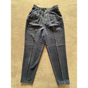 Vintage C'est City High Waisted Pleated Trousers Dark Gray Women's Size 4